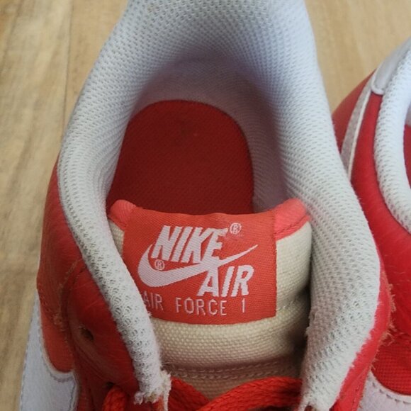 Nike Air Force 1 Low Team Orange White 896185-601 2017 Men's Size 9 - Picture 7 of 13